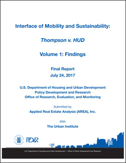 Interface of Mobility and Sustainability: Thompson v. HUD Volume 1: Findings Final Report