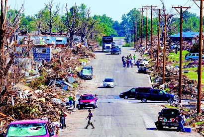 Regions face numerous challenges, including natural disasters, and researchers studying resilience are exploring the factors that will enable regions to better withstand or adapt to shocks. (Photo shows widespread damage caused by a tornado in Joplin, Missouri.)