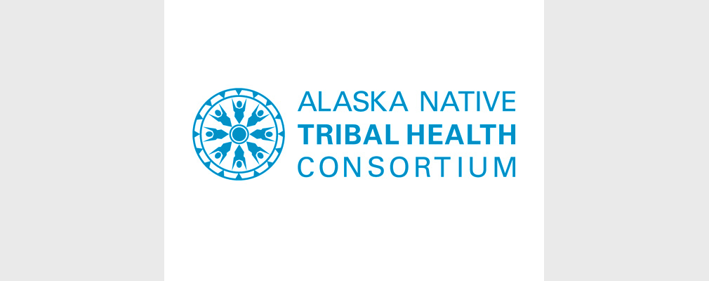 Image of the logo of the Alaska Native Tribal Health Consortium: a circular medallion and the organization’s name.