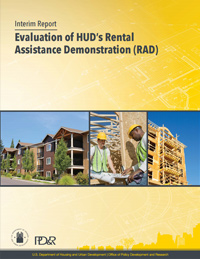  Publication cover of Evaluation of HUD’s Rental Assistance Demonstration (RAD): Interim Report.