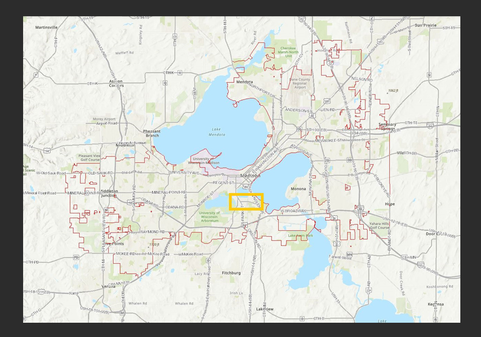 Map of Madison - City Scale