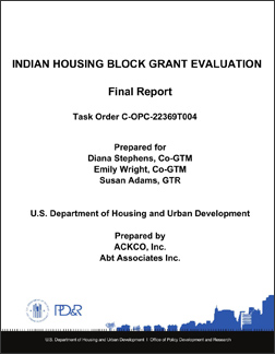 Indian Housing Block Grant Evaluation: Final Report