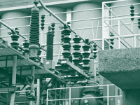 A picture of an electic power grid.