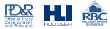 Logos of PD&R, HUD USER, and RBC