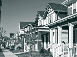 A picture of the Bridgeton HOPE VI homes that combine affordability, durability, and energy efficiency while fitting into the adjacent historic area.