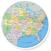 Map with Case Studies