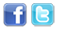 Facebook and twitter icons