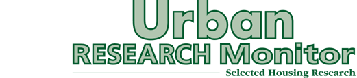 Urban Research Monitor, Selected Housing Research