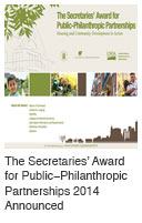 The Secretaries’ Award for Public−Philanthropic Partnerships 2014 Announced