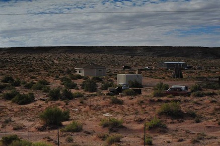 Some housing on the Navajo reservation is scattered site, and remote from infrastructure.