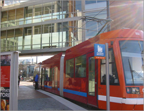 A street car in Portland, Oregon.