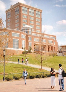 To attract and maintain a highly educated workforce in Charlotte, North Carolina, public and higher education programs were enhanced to sustain the new banking industry in the long term. (Photo shows the University of North Carolina’s Atkins Library.)