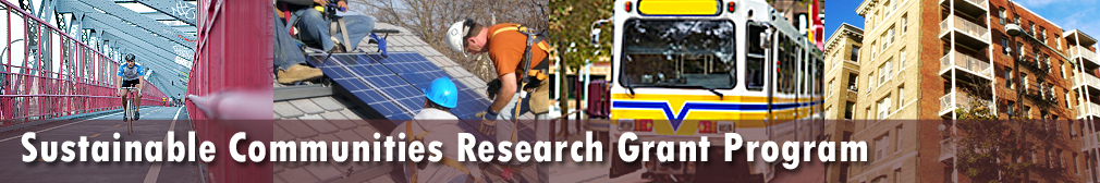 Sustainable Communities Research Grant Program Header Image