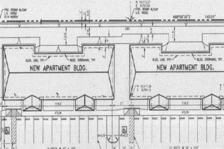 Site plan of CIHAD multifamily housing buildings and community center scheduled for renovation.