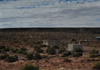 Some housing on the Navajo reservation is scattered site, and remote from infrastructure.