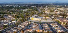 Aerial image of a housing campus.