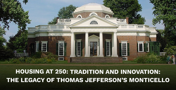 The front of Thomas Jefferson's Monticello.