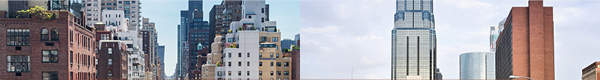 Overlay background image of a city buildings