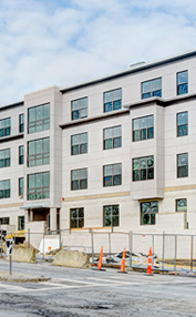 Image of a row of air-sealed townhomes