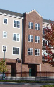 Image of a row of air-sealed townhomes