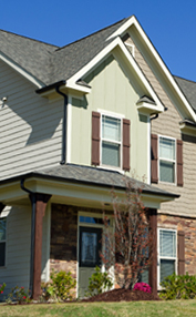 Image of a row of air-sealed townhomes