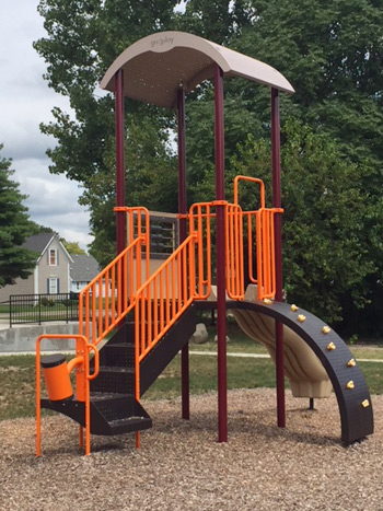 Photograph of children’s playground equipment.