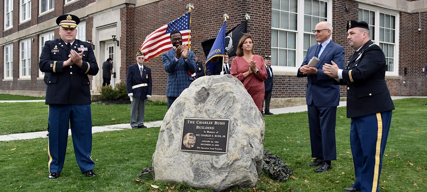 Dedication ceremony for Public School 75. Photo Credit: Western New York Veterans Housing Coalition, Inc.