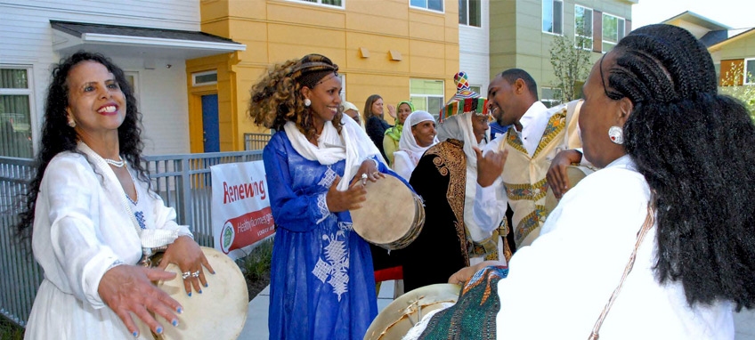 Celebration of the housing developments renovation