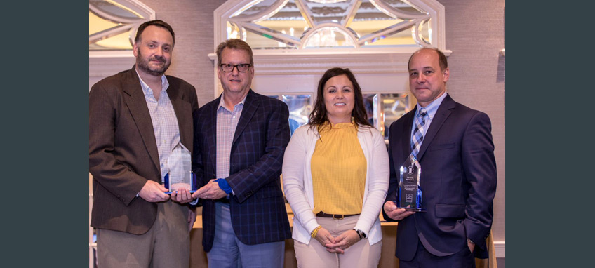 Kyle Hoylman, AARST, Dallas Jones, Executive Director of AARST, Michelle Miller, Deputy Director,  HUD Office of Lead Hazard Control and Healthy Homes, HUD, Kurt Martin,  Director of Buildings and Zoning with the City of Rochester from left to right.