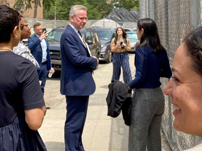 Secretary of State Gove visit to HUD affiliated site.