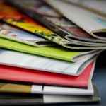 Collection of random brochures.