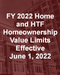 FY 2022 Home and HTF Homeownership Value Limits Effective June 1, 2022