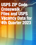USPS ZIP Code Crosswalk Files and USPS Vacancy Data for 4th Quarter 2023