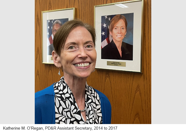 Katherine M. O'Regan is Professor of Public Policy and Planning at NYU Wagner. From 2014 to 2017, O'Regan served as the Assistant Secretary for PD&R.