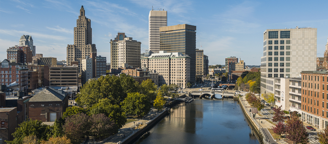 Cityscape view of Providence, Rhode Island.