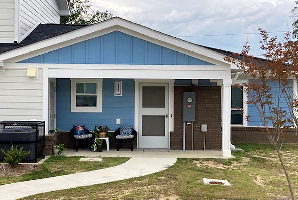 Front view of a single-level house.