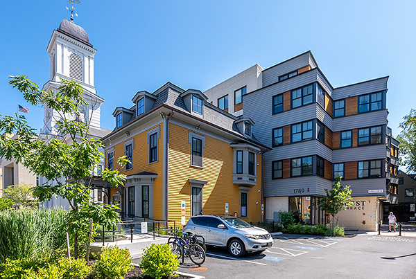 Frost Terrace Apartments and parking lot.