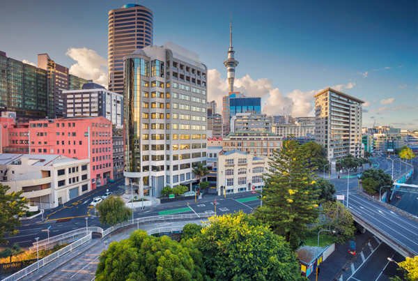 Cityscape of Auckland, New Zealand.