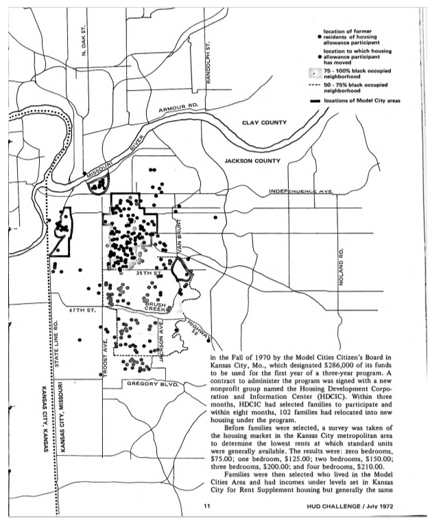 A page from a HUD Challenge article showing a map.