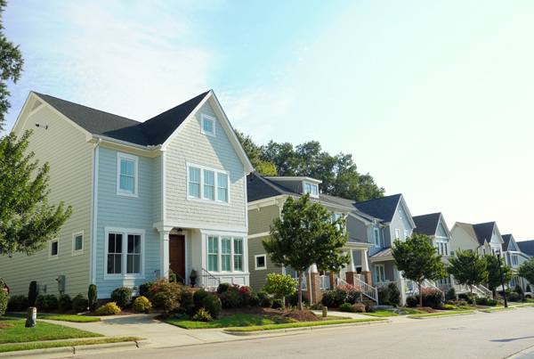 A row of houses.