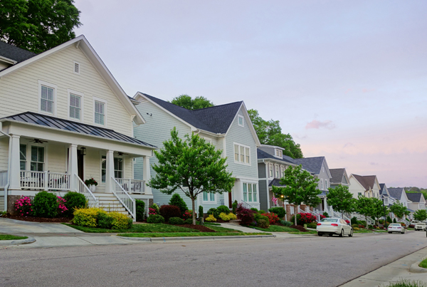 A row of houses.