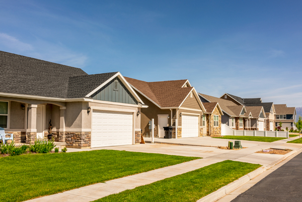 A suburban housing development.