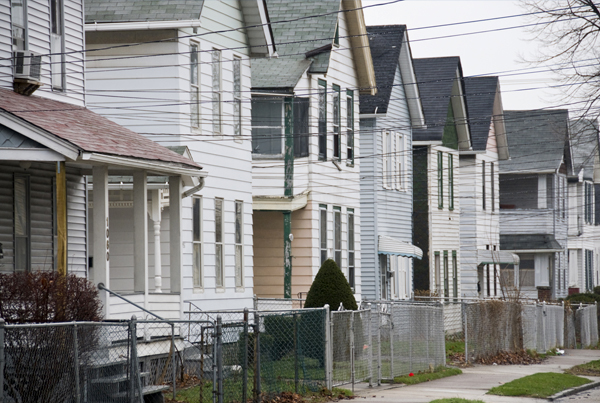 A row of houses.