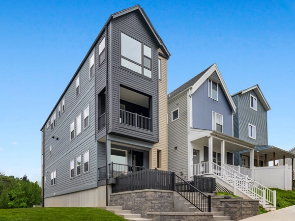 Three 3-story Picket Fence buildings.