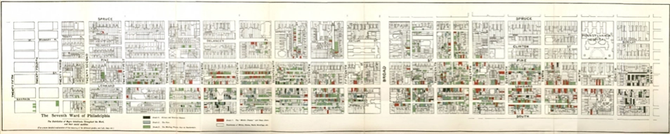  W.E.B. Du Bois map of the Seventh Ward of Philadelphia.