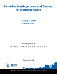 Front Cover of Same-Sex Marriage Laws and Demand for Mortgage Credit