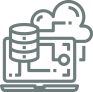 icon showing database and cloud connection