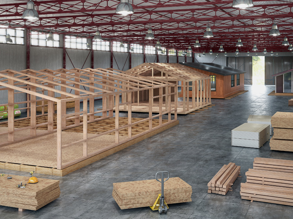 Image of modular buildings in construction. Image of modular buildings in construction.
